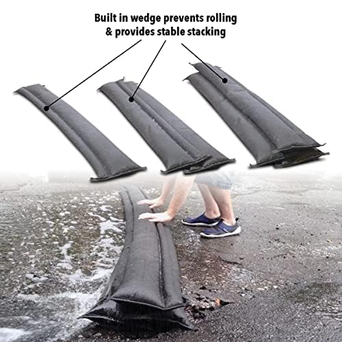 Quick Dam QD610-1 Water-Activated Flood Barrier-1 Pack, Black
