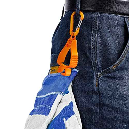 Glove Clips for Work Glove Holders for Belt and Pants Work Safety Keeper Clamp Catcher Construction Gloves Helmets