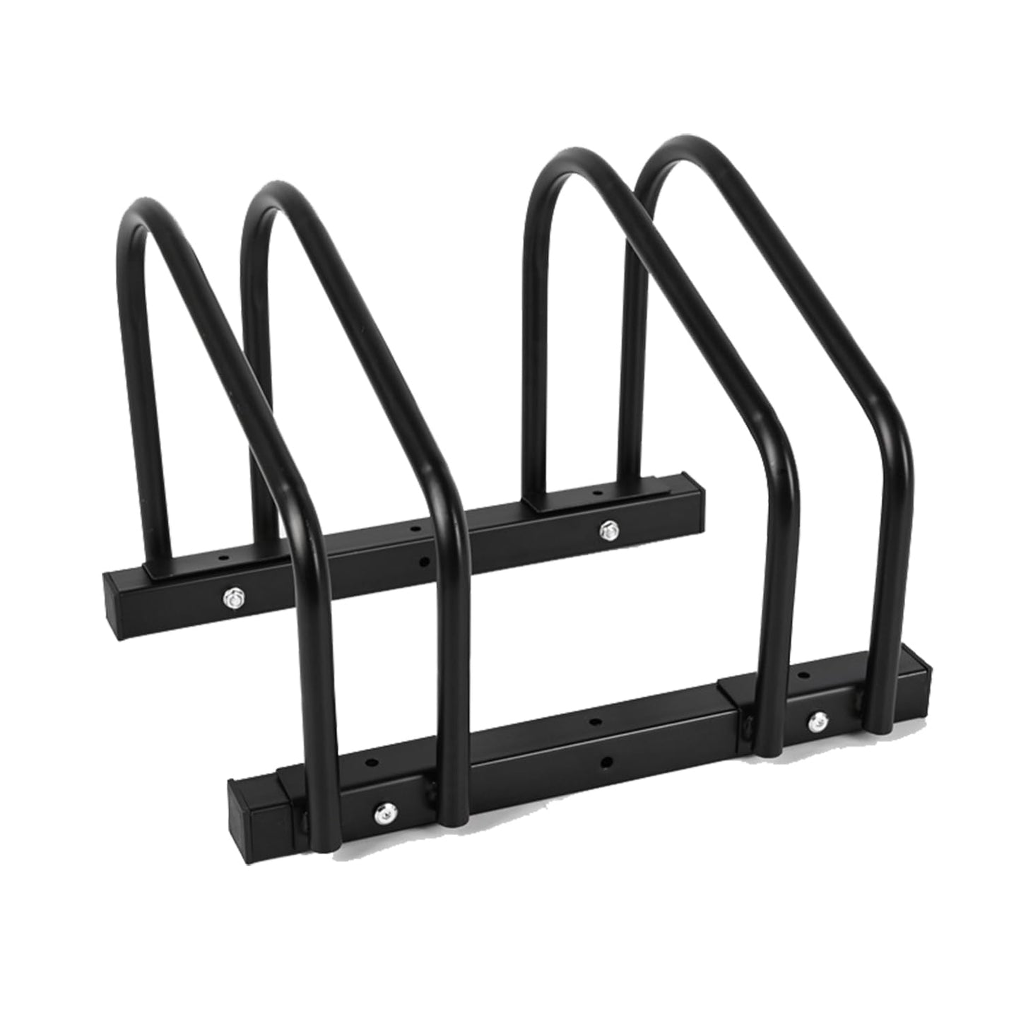 iCool Bikes Floor Bike Stand for 2 Bike, Bike Parking Rack Garage Bike Storage Indoor/Outdoor Stand, Max. Tire Width 2.15"