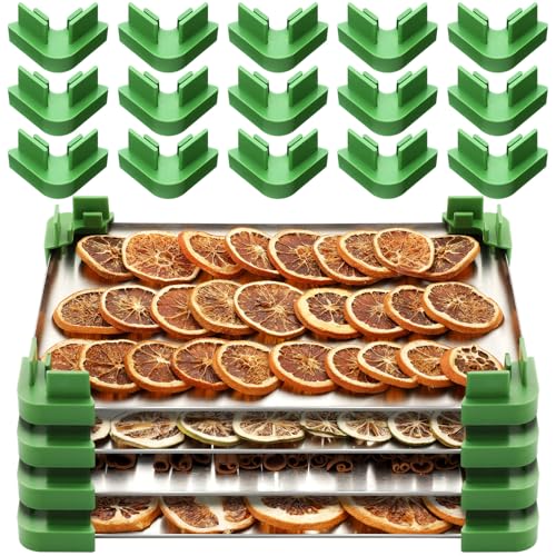 Briwooody 16 Pcs Green Tray Stackers for Harvest Right Freeze Dryer