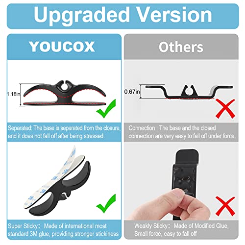 YOUCOX 6 Pack Cord Organizer for Appliances – Black/White/Grey – Cord Holder & Winder for Air Fryer, Coffee Maker, Blender, Pressure Cooker, Toaster