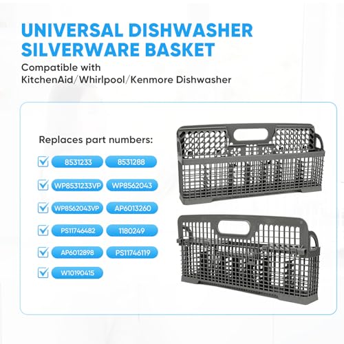 Universal Dishware Silverware Basket Replacement WP8562043 for KitchenAid/Whirlpool/Kenmore