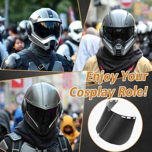 Feekoon 1 Pack Face Shield Replacement Lens, 15.5'' x 8'' Tinted Full Face Shield Compatible with Hobart 770580, Protective Safety Visor Replacement for Welding, Grinding, DIY, Cosplay Helmet