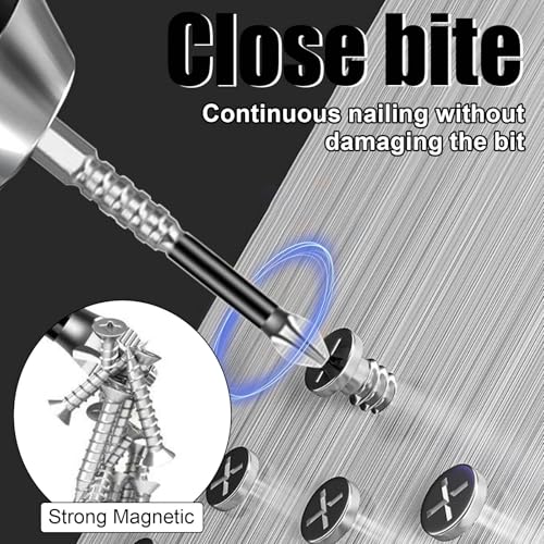 High Magnetic Screwdriver Drill Bit Set, 10PCS Magnetic Drill Bits Anti-Slip Set, 50 65 70 100 150MM Magnetic Screwdriver Bits, Strong Magnetic Durability Screwdriver Drill Bit Set