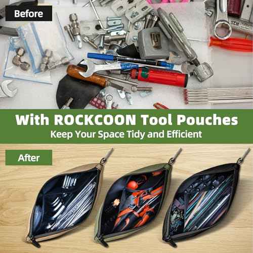 3 Pack Zipper Pouch, Multipurpose Zippers Pouches for Organizing, Durable & Waterproof Premium Small Tool Bag with Liner Pocket