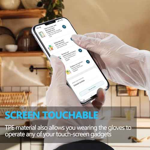Food Prep Disposable Gloves, TPE Clear Latex-Free Food Safe Cleaning Gloves, BPA Free, Powder Free, Oil Tight