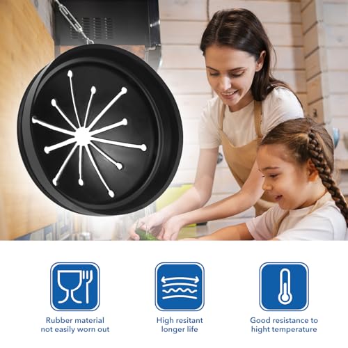 AxiyanX Black 3 3/8-Inch Sink Splash Guard & Disposal Stopper 2-Pack