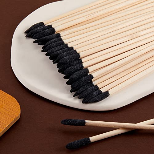 Macarrie 50 Pack Sanding Sticks 280 Grit Matchsticks Sanding Twigs Fine Detailing Sticks for Plastic Models Wood Hobby, 5.4 x 0.2 Inch