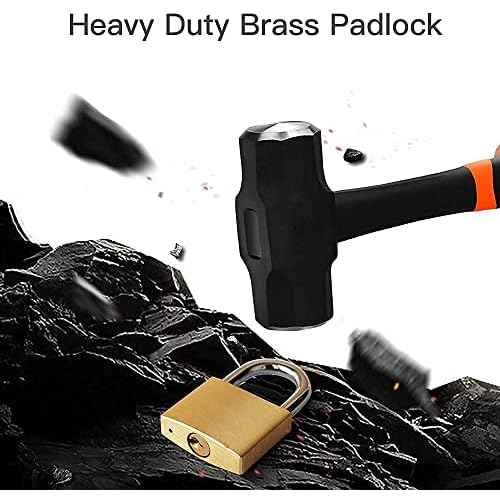 Solid Brass Lock and Key,Pad Lock with 1-9/16 in. (40 mm) Wide Body, 2-1/2 in. Long Shackle Gate Padlock for Outdoor Fence£¬ Sheds, Storage Unit, Gate, Toolbox,Trailer£¬Garages£¬1Pack