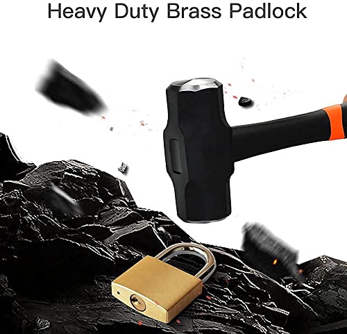 Guliffen Solid Brass Keyed Padlock 1-9/16 in. Lock Body for Sheds, Gates, Toolbox (Variation: 1 in.)