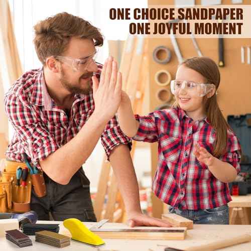 90PCS Premium Micro Detail Sander Kit, Updated 3-in-1 Mini Hand Sanding Block, 60-400 Grit Sandpaper for Wood Crafts, Tight Spaces, and DIY Polishing Projects