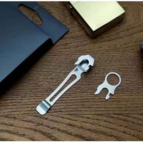 2 Pack Quick Release Pocket Clip and Lanyard Ring Replacement for Leatherman Surge, Wave Plus, Charge AL ALX Ti TTi XTi,Multi-Tools (Black)