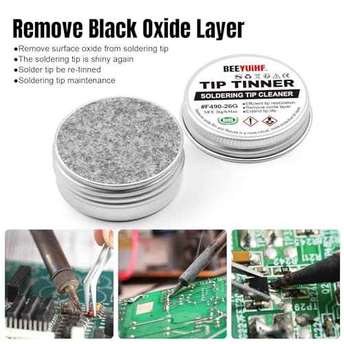 Soldering Tip Tinner Cleaner, Lead Free Oxidation Cleaning Paste, Refresher Tip Tinner Flux, Soldering Tip Cleaning #F490 (0.92oz/26g)