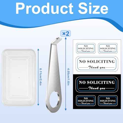 Ring Video Doorbell Key Replacement Tool, Doorbell Camera Opening Key Tool Compatible with Ring Battery Doorbell (2024 Release) with Small No Soliciting Signs, Secure Removal Key Tool (2 Pcs)