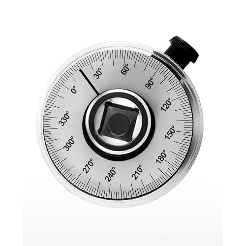 1/2 Inch Torque Wrench Angle Gauge Tool, 360¡Æ Adjustable 1/2" Drive Torque meter Wrench Set, Professional Measure Tool