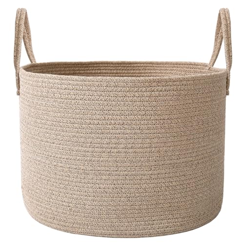 65L Extra Large Cotton Rope Blanket Basket – Oatmeal