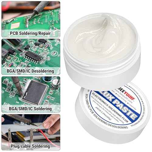 9570 Rosin Soldering Paste Flux For Electronics, No Clean Flux for Circuit Boards Electrical Repairs and Copper Electrical Wire (2.29oz Jar)