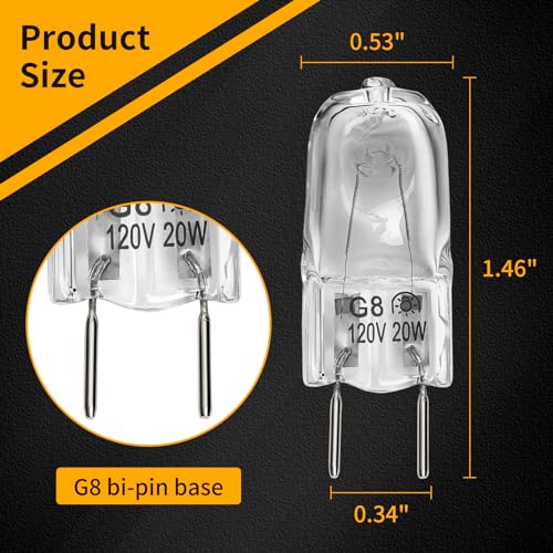 UP2WIN 2 Pack Halogen Stove & Microwave Light Bulbs Replaces WB25X10019 120V 20W 3000K