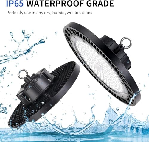 B-1 Pack LED High Bay Light 200W 28000lm 5000K UFO Shop Light with Plug & Hook