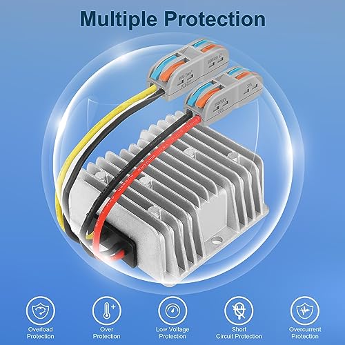 DC 16V-58V to 12V 10A 120W Step-Down Voltage Converter Waterproof Regulator
