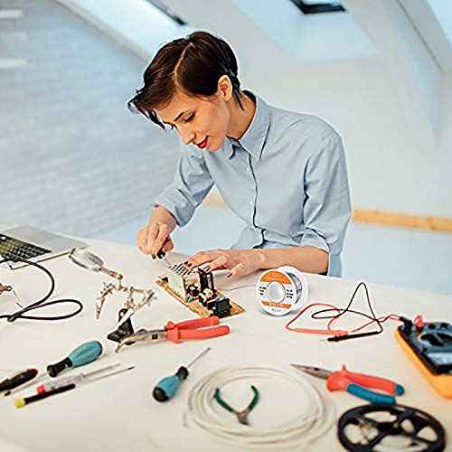 WYCTIN 60-40 Tin Lead Solder Wire with Resin Core for Electrical Repair Soldering 0.6mm 100g