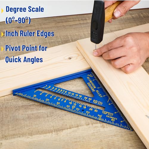 Mr. Pen- Rafter Square, 7 Inch, Blue, Aluminum Alloy, Inch