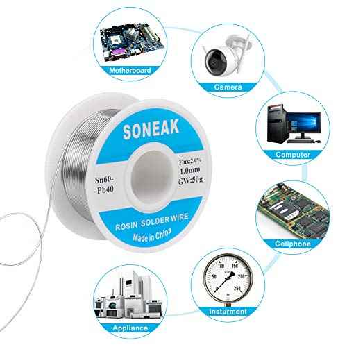 60/40 Tin Lead Solder With Rosin Core For Electrical Soldering 1.0mm 50g