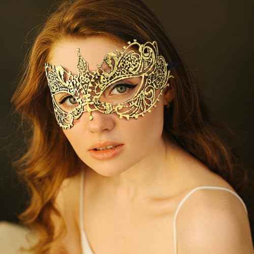 TCOTBE 3-Piece Venetian Party Lace Masquerade Masks - Women's Sexy Elastic Masks for Halloween & Mardi Gras