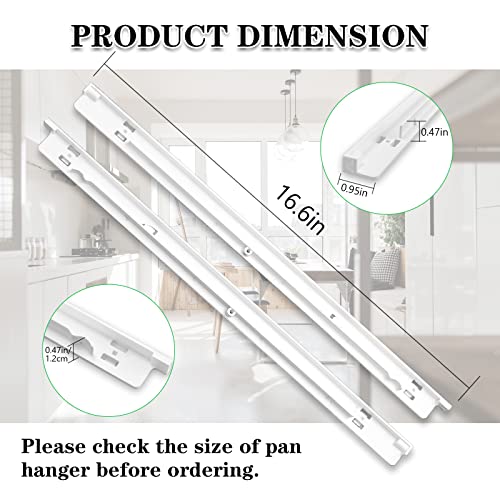FETIONS Refrigerator Pan Hangers Left & Right Set - 240530601/701 Replacement