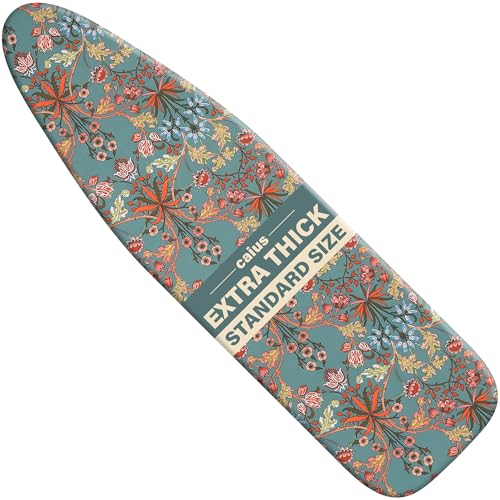 Ca iu s Ironing Board Cover and Pad 15x54 in Red – Elastic Edge, Easy Fit