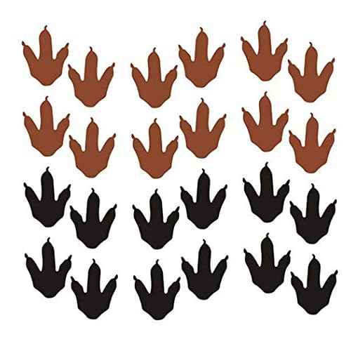 Dinosaur Footprints Wall Decals (56pcs) 4 Size Dinosaur Tracks Decals Dinosaur Decor Baby Nursery Decals Removable Peel and Stick Vinyl Decals for Boy Bedroom Decorations