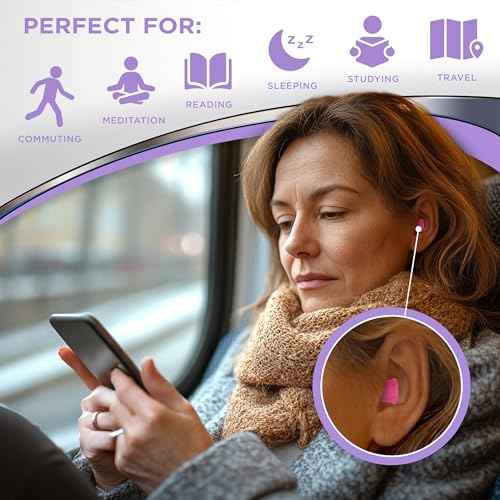 Hearos Sleep Pretty Tonight Foam Ear Plugs, Hearing Protection, 32 NRR, 12 Pair,Purple,5803