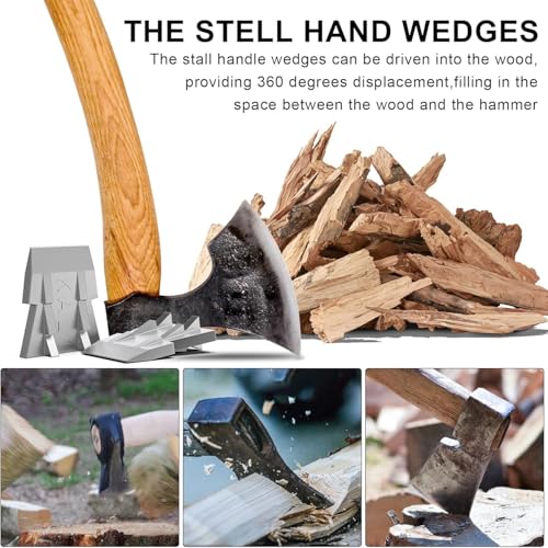 5 Pcs Safety Hammer Handle Wedge,Ybenlld Concial Handle Metal Wedges,Mauls Handle Wedge Kit for Hammer Axe Claw Sledge Handle