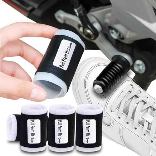 K-Shield 5 Pieces Motorcycle Shifter Shoe Protector - Quick-Fit Universal Boots Protector for Motorbike Footwear Shoes, Non-Slip Rubber Cover Accessories for Men Women, Black (Black)