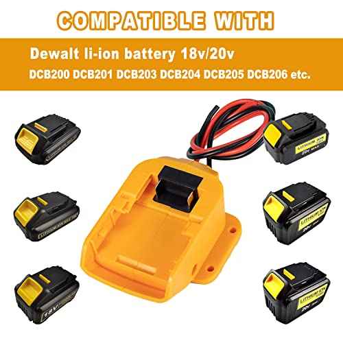 for Power Battery Adapter Wheel for Dewalt 18v-20V Battery Connector for DIY Ride On Truck, RC Toys,Robot