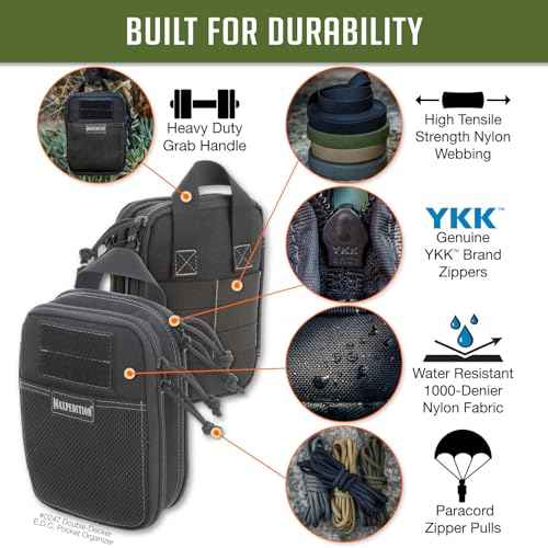 MAXPEDITION Double-Decker EDC Pocket Organizer (5¡± x 2.5¡± x 7¡±) EDC Pouch, Tactical Tool Pouch for Organization, MOLLE Accessories for Everyday Carry, 0247