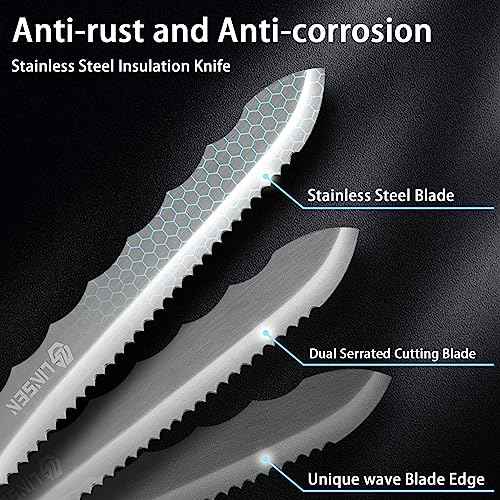 Stainless Steel Garden Knife with 11" Blade with New Handle, Double Side Utility Sod Cutter Lawn Repair Garden Knife with Nylon Sheath (YELLOW)