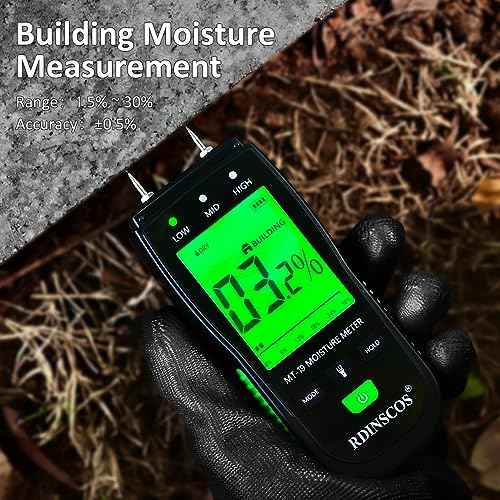 Wood Moisture Meter for Wood, Like Hardwood and Softwood Replaceable Pin Moisture Tester with Batteries