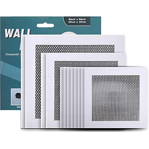 Drywall Repair Kit 12 Patches, Aluminum Wall Repair Patch Kit, 4/6/8 inch