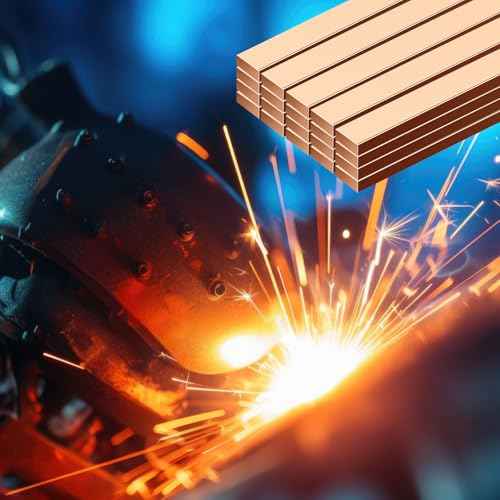 45 Sticks Brazing Rods, 15% silver solder, Flat Phos welding copper rod Industry 0.05" x 0.13" x 12" Aws Bcup-5 for Hvac Air Conditioners, Refrigerators, Cold Storage Equipment