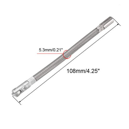 ZDFYHWWQ 2PCS 108mm/4.25inch Flexible Fish Tape Replacement Leader Wire Cable Puller with Roller, for 4mm Fish Tape Wire Threader