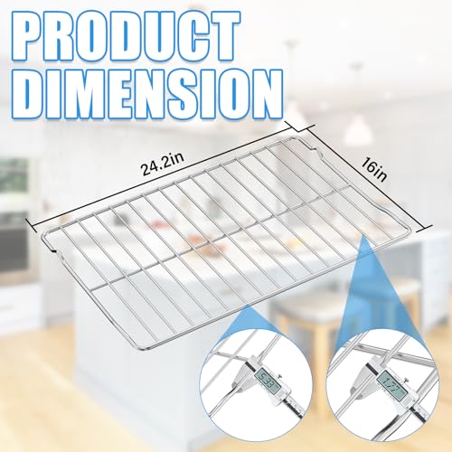 YEECHUN 316496201 Heavy-Duty Stainless Steel Oven Rack 24.2 x 16 in Pack of 2 for Frigidaire/Kenmore