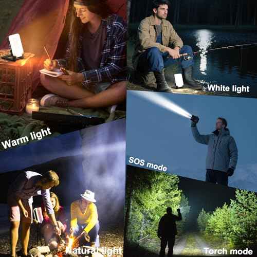 Portable Camping Lights 15000mAh Camping Lantern Rechargeable,3000LM Tent Light & Magnetic Base with 6 Modes,IP66 Waterproof Emergency Light Up to 200 Hours for Outdoor, Workplace, Emergency and Home