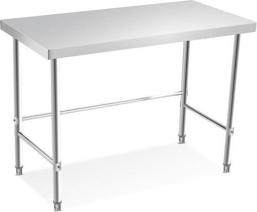 Stainless Steel Work Table 48x24 Inch, Commercial Kitchen Prep Table Metal Table for Restaurant and Home