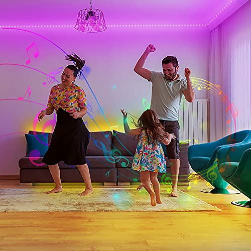 DAYBETTER 200 ft RGB LED Strip Lights with App & Remote, Music Sync, Color Changing for Bedroom, Kitchen, Party