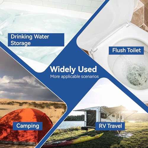 Emergency Drinking Water Storage 45 Gallon 3 Pack, Food-Grade Bathtub Bladder, BPA-Free, Ideal for Emergency Water Bank, Camping, RV Traveling, Hurricane, Storm & Disaster Preparedness Supplies (3)