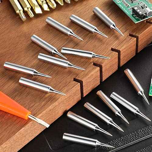 20 Pieces Replacement Soldering Iron Tips Soldering Iron Tips Replacement Pointed Fine Solder Tips Compatible with Hakko and More Tools (900M-T-I)