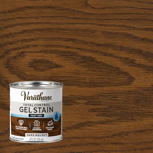 Varathane Total Control Dark Walnut Gel Stain - Half Pint (1 Pack) Indoor & Outdoor Finish