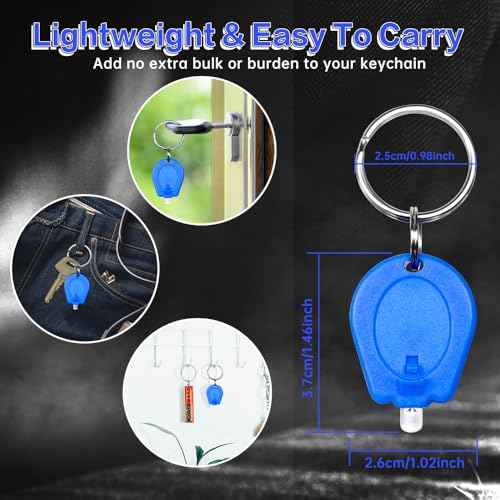 10 Pack Ultra Bright Mini LED Keychain Flashlight, Small Key Ring Flashlight, Portable LED Keychain Light for Outdoor Activities Emergency Light - 10 Colors Shell