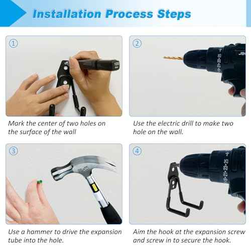 4 Pack Garage Hooks Heavy Duty - Supports 100 lbs, Utility Steel Garage Hanger & Organizer for Organizing Garden Lawn Tools, Ladders, Garden Hose, Digging Shovel, Bikes, Ropes